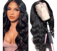 Lakaisa 13x4 HD Lace Front Human Hair Wig #1B Colore Nero Naturale Onda Del Corpo Parrucche 100% Glueless Non Trattato Vergine Brasiliano Densità 180% Per Le Donne 50 Pollici
