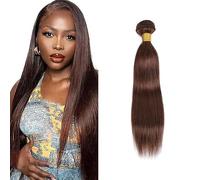 Lakaisa #4 Cioccolato Marrone Colore Bundles Capelli Umani Tessitura Dritta 1 Bundle 100g 66 Pollici Non Trattati Glueless Virgin Double Trama Weave Extension Dei Capelli Umani