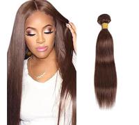 Lakaisa #4 Cioccolato Marrone Colore Bundles Capelli Umani Tessitura Dritta 1 Bundle 100g 71 Pollice Non Trattati Glueless Virgin Doppia Trama Extension Dei Capelli Umani