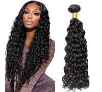 Lakaisa Extension Capelli Veri Water Wave Human Hair Bundles Natural Black Human Hair Extension Capelli Veri Tessitura Sew in Hair Single Bundle Real Hair Low Shedding for Woman 30 Pollici