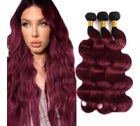 Lakaisa Omber 1b/99j Bundles Capelli Umani Borgogna Body Wave Weave 3 Bundles Totale 300g 26 28 76 Pollice Non Trattati Glueless Virgin Doppia Trama di Extension Dei Capelli Umani