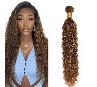 Lakaisa Water Wave Human Hair Bundles - Extension per capelli umani P427 Highlight bionde Human Hair Extension Sew in Hair Single Bundle Real Hair Low Shedding for Woman 14 pollici