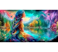 Lake-and-Mountain-Illusion 1000 pezzi Carta riciclata Puzzle Estremamente difficile Giochi educativi per tutta la famiglia Regalo per donne e uomini 70x50cm/1000pcs