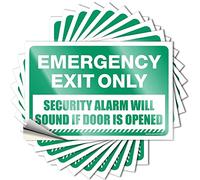 Lake, Bumper Fall Case Emergency Exit Only Sign, Security Alarm Will Sound If Door Opened | Adesivi in vinile impermeabili per ragazze (8 x 12 cm)