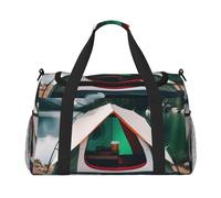 Lake Camping Print Travel Hand Travel Bag Weekender Pernottamento Carry On Tote Pieghevole Crossbody Bag