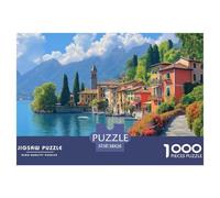 Lake Como 1000 Piece Jigsaw Puzzle For Adults Educational Games Stress Relief Puzzle Exercise The Memory of The Brain for Men, Women, Elders, Seniors 38x26cm/1000pcs