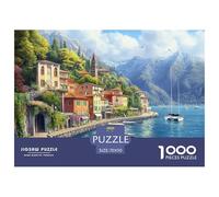 Lake Como 1000 Pieces Jigsaw Puzzles For Adults Family Challenge Toys Stress Relieving Entertainment Cultivate The Spirit of Teamwork for Men, Women, Elders, Seniors 70x50cm/1000pcs