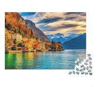 Lake Como, Italy Puzzles per Elderly 1000 Pezzi Riciclabile Paper Bellagio Puzzle per Adulti Interessante Gioco Familiare Accessori Gioco di Festa Accessori per Casa 70x50cm/1000 Pezzi