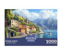 Lake Como Jigsaw Puzzle Impossibili 1000 Pezzi Decorazione Per La Casa. Rilassamento E Intelligence Per Adulti E Ragazzi Da 14 Anni 38x26cm/1000pcs
