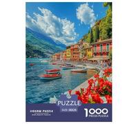 Lake Como Jigsaw Puzzle Impossibili 1000Pcs Decorazione Per La Casa. Giochi Rilassamento E Intelligence Per Adulti E Ragazzi Da 14 Anni 38x26cm/1000pcs