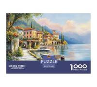 Lake Como Jigsaw Puzzle Impossible 1000Pcs Decorazione Per La Casa. Giochi Rilassamento E Intelligence Per Adulti E Bambini Da 12 Anni 70x50cm/1000pcs