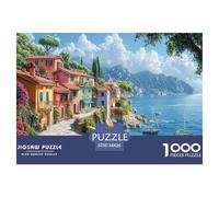 Lake Como Jigsaw Puzzle Impossible 1000Pcs Decorazione Per La Casa. Giochi Rilassamento E Intelligence Per Adulti E Bambini Da 12 Anni 38x26cm/1000pcs