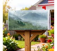 Lake - Coperture magnetiche per cassette postali, con montagne naturali serene, protezione per la posta in estate verde, decorazione per la casa e il giardino, 45,7 x 53,3 cm