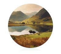 Lake District National Park Tagliere per cucina Mini tagliere leggero per picnic rotondo in vetro temperato blocco con resistente ai graffi facile da pulire
