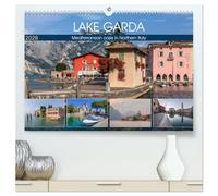 Lake Garda Mediterranean oasis in Northern Italy (High Quality Premium Wall Calendar 2026 DIN A2 landscape),CALVENDO 12 Month Wall Calendar: The jewel ... fishing villages and majestic mountains.