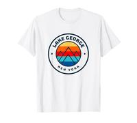 Lake George New York Sci Snowboard/Sci Famiglia Sci Maglietta