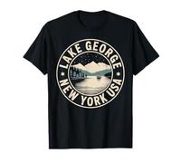 Lake George New York Viaggio Souvenir Emblema Maglietta