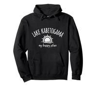 Lake Kabetogama MN My Happy Place Nautica Pesca Divertente Regalo Felpa con Cappuccio