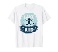 Lake Kid: gioiosa Avventura Estiva Splash Maglietta, Uomo, Bianco, M