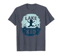 Lake Kid: gioiosa Avventura Estiva Splash Maglietta, Uomo, Pervinca, 4XL