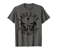 Lake Life è la migliore vita pesca in canoa - Lake Life Outdoor Maglietta