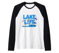Lake Life Waves Divertimento Nautica all'aperto Camper & Amanti della natura Maglia con Maniche Raglan
