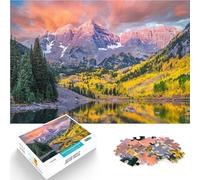 Lake Nature Colorado USA puzzle 1000 pezzi per adulti Giocattoli che creano dipendenza e sfidano l'intelligenza del cervello Adatto per la decorazione del desktop 38x26cm