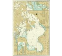 Lake of the Woods Map Journal: Vintage Map Notebook