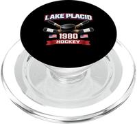 Lake Placid 1980, disco da hockey vintage, USA, New York PopSockets PopGrip per MagSafe