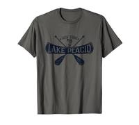Lake Placid New York Vintage invecchiato Maglietta