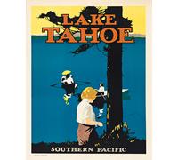 Lake Tahoe Boating Nature Travel Psoter Wall Art - 12X16/16X20/18X24/24X36