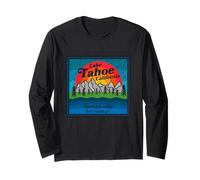 Lake Tahoe California Vintage Escursionismo Distintivo retrò Vacanza Maglia a Manica