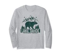 Lake Tahoe Vintage Mountains Orso California Nevada Maglia a Manica
