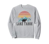 Lake Tahoe Vintage Tramonto Orso Montagne California Felpa