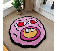 LAKEA Tappeto trapuntato con bombe di ciliegia, rosa decorazione per camera da letto, tappeto kawaii, piccolo tappeto per camera da letto, cartone animato, con aghi (71,5 x 81,5 pollici)