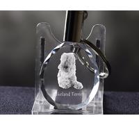 Lakeland Terrier, Cane Cristallo Rotondo Portachiavi, Crystal Animals