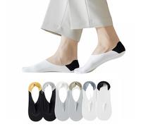 LAKEMON Confezione da 3/6 Calzini Unisex in Seta ghiacciata No Show Calzini con Fodera Antiscivolo Invisibili e Traspiranti a Taglio Basso per Uomo e Donna (6 Pairs)