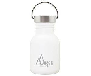 LAKEN Bot. ac. inox Basic 350ml S/S tapón - Blanco
