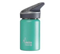 Laken Jannu, Bottiglia d'acqua termica e isolante in acciaio INOX per bambini, borraccia bocca larga, Turquoise, 350 ML