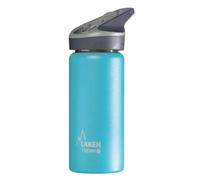 Laken Jannu, Bottiglia d'acqua termica e isolante in acciaio INOX per bambini, borraccia bocca larga, Blu, 500 ML