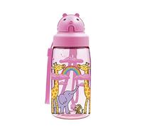 LAKEN OBY - Bottiglia per Bambini in Tritan, Tappo OBY con Cannuccia 0,45 l Sweet Clouds