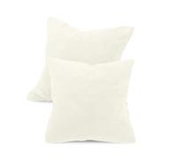 laken24 - Fodere per cuscini in peluche Coral Fleece (2 pezzi) - In 4 colori tinta unita - in 2 misure, bianco, ca. 50 x 50 cm