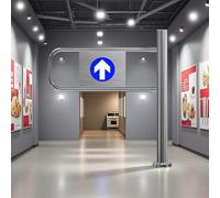 Lakenbroade Cancello di Sicurezza per Ingresso supermercato, cancello pedonale per Magazzino in Acciaio Inossidabile per cancello d'ingresso supermercato, Biblioteca, Negozio left-60 * 100cm