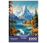 Lakes And Snowy Mountains Puzzle Impossibili 1000Pcs Decorazione Per La Casa. Giochi Rilassamento E Intelligence Per Adulti E Ragazzi Da 14 Anni 38x26cm/1000pcs