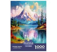 Lakes And Snowy Mountains Puzzle Impossibili 1000Pcs Decorazione Per La Casa. Rilassamento E Intelligence Per Adulti E Ragazzi Da 14 Anni 38x26cm/1000pcs