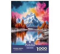 Lakes And Snowy Mountains Puzzle Impossible 1000 Pezzi Decorazione Per La Casa. Giochi Rilassamento E Intelligence Per Adulti E Bambini Da 12 Anni 70x50cm/1000pcs