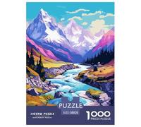 Lakes And Snowy Mountains Puzzle Impossible 1000Pcs Decorazione Per La Casa. Giochi Rilassamento E Intelligence Per Adulti E Ragazzi Da 14 Anni 38x26cm/1000pcs