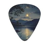 Lakeside at night - Plettri per chitarra, 12 pezzi, tre diversi spessori, per chitarra acustica elettrica e altri strumenti