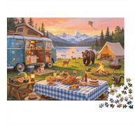 Lakeside Campsite Puzzle for Boy & Girl 1000 Pezzi Riciclabile Cozy Picnic Puzzle Fun And Challenging Gioco di Famiglia Ottima Idea Regalo for Child‘s Birthday 52x38cm/1000pcs