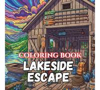 Lakeside Escape: A Relaxing Coloring Book Featuring Peaceful Lake Cabins, Canoes, Docks, Campfires, Forest Views, and Cozy Outdoor Getaways